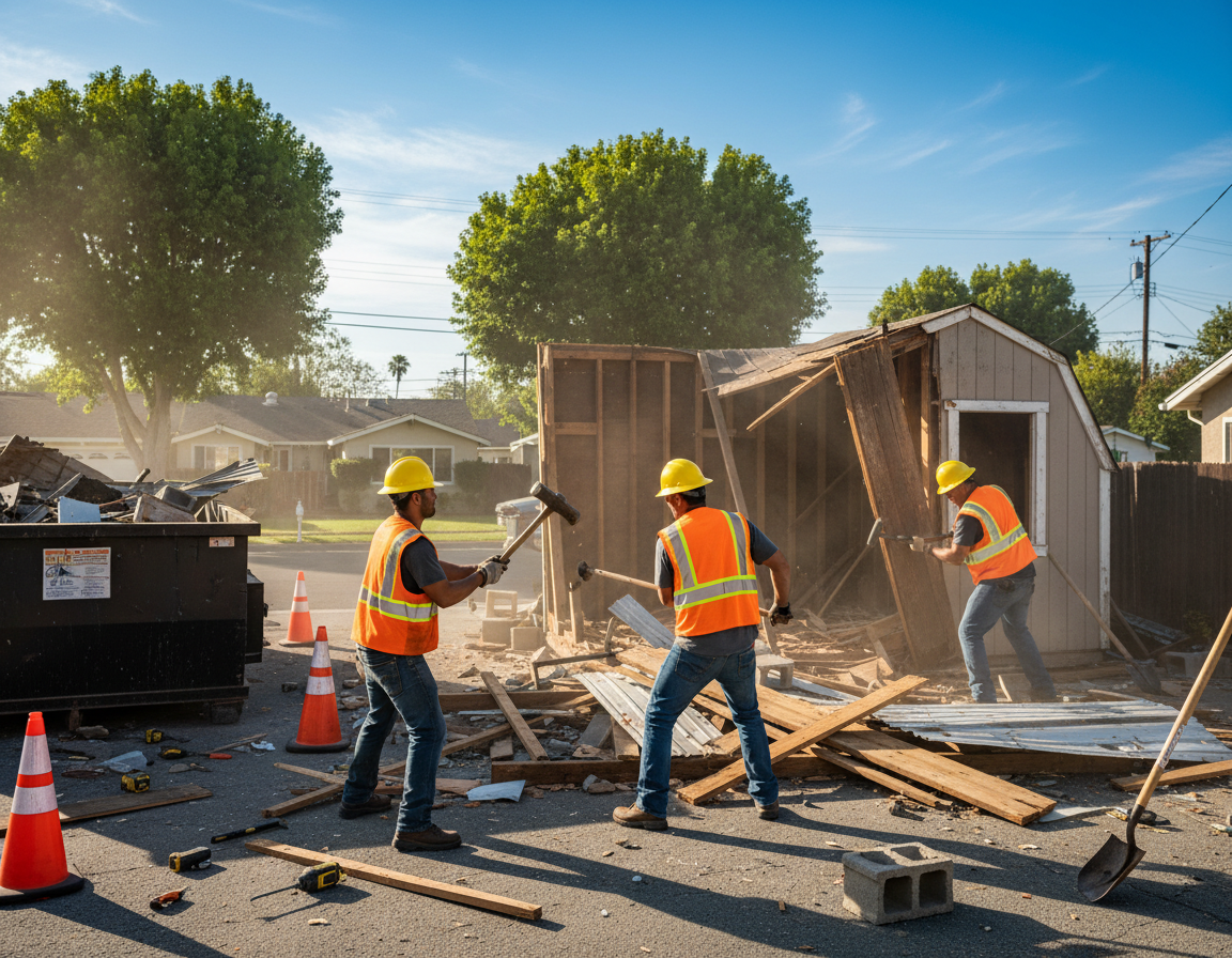 shed demolition in Newbury Park